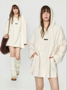 Turn Signal | Hooded Thick Warm Casual Hoodie Dress