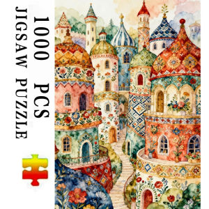 Colorful Castle Jigsaw Puzzle 500/1000/1200/2000PCS Vibrant Scene Focus Activity Leisure Time Gift