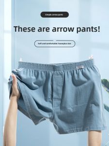 Large Size Mens Cotton Underwear Comfortable Loose Boxer Shorts Sport Style mid Waist Flat Angle Pants Youth Suitable