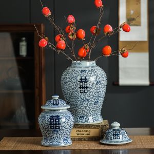 Hand-painted Blue and White Porcelain Vase