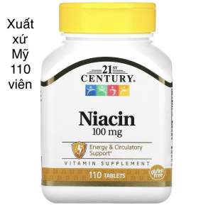 [MỸ] viên niacin 100mg 110 viên 21st Century