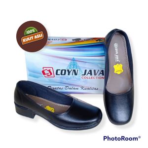 PS3KH Sepatu Pantofel Wanita Sepatu Sekolah Sepatu Guru Wanita Hak 3 cm