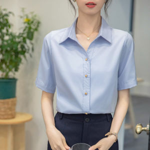 Fashion Polo Collar Summer Office Casual Blouse
