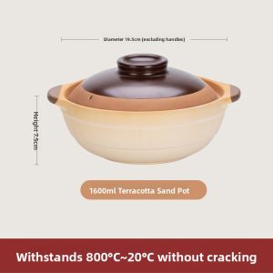 Traditional Ceramic Sand Pot Stove Top Gas Cooking Casserole Dish Rice Cooker Non-Cracking Old Style Small Sand Pot Soup Pot