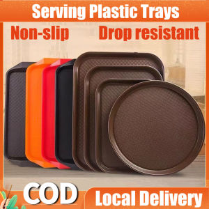【Fast Delivery】Rectangular Plastic Tray Non-Slip Serving Plate Food Serving Tray Burger Fries Tray/Fast Food Tray Fruit Dessert Tray Healthy Material Plate Tray Fast Food Plastic Tray ON HAND STOCK!  COD