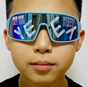 Jey Uso YEET Blue Green Sunglasses Sports Shades Main Event Glasses Adult Kids Children Costume WWE Bloodline USOS Eyewear