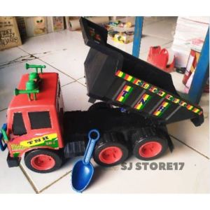 MAINAN MOBIL TRUCK PENGANGKUT PASIR UKURAN JUMBO BESAR / MOBILAN TRUK JUMBO / MAINAN ANAK LAKI LAKI