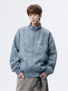 WUKONGYOUHUO | Deconstructed Splicing Stand Collar Jacket