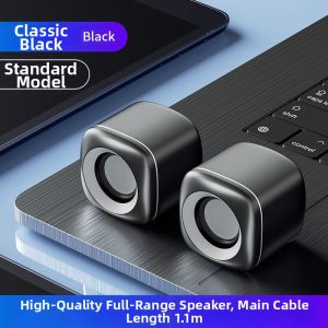 Wired Computer Speaker Eurobird A1 Mini Home Use Sound Box Deep Bass for Gaming Notebook Compact Size ABS Material