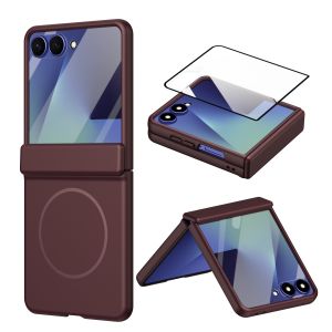szhaiyu | For MagSafe Magnetic Phone Case for Samsung Galaxy Z Flip 8 7 FE 6 5 4 5G Flip8 with Screen Protector Hinge Protection Cover
