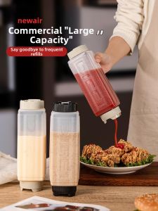 Squeeze Bottle Food Grade Plastic Salad Ketchup Condiment Large Capacity