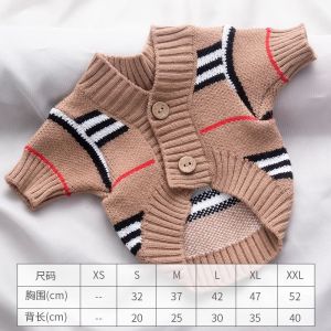 Trendy Autumn Winter Dog Sweater Shawl Collar Warm Anti Shedding for Teddy Schnauzer Bichon Pet Clothes Casual Style Shirt