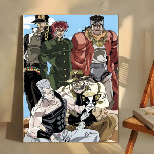 Bandai | Oil Painting Anime Figures J-JoJos B-Bizarre Adventure By Numbers Home Decor Modern Wall Decor for Living Room Gift No Frame