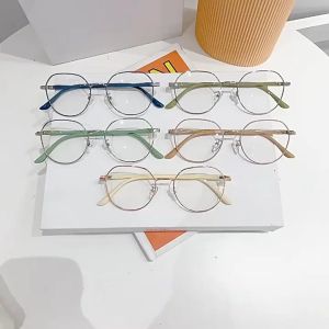 Kính thời trang nam nữ không độ sang chảnh phong cách hàn quốc dễ thương Gọng kính cận bằng kim loại Styley K022