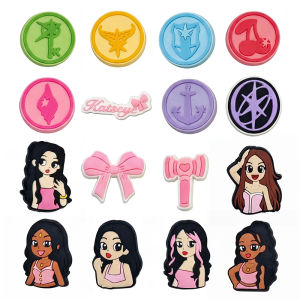 Hot Toys | 16-100pcs Katseye Musical Shoe Charms Cartoon Shoes Accessories Decoration Buckle Fit Slides Clog Sandal Wristbands