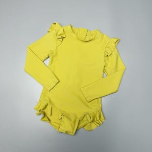 Amber Foreign Single UPF50 + Girls Long-Sleeved Surfing Wetsuit Swimsuit Children Sun Protection One-Piece Swimsuit Sisters Outfit