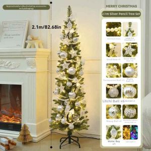 Densely Arranged Illuminated Christmas Tree Decoration