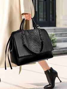 YIMO Tote Bag Crocodile Pattern Fashion Texture Bag Womens Large Capacity Womens Bag High-end Single Shoulder Handbag