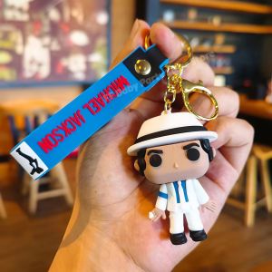 MJ Music Idol Doll Móc Khóa Túi Xách Mặt Dây Chuyền Sinh Nhật Ủng Hộ Tiếp Liệu Hình Hoạt Hình PVC Đồ Chơi Cho Khách Bất Ngờ