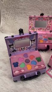 ~Ship From KL~ Pretend play Make Up Kids Girls Real Makeup Kit Washable Non-toxic Makeup Toy Set Retro Beauty Makeup