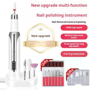 เครื่องสว่านไฟฟ้า USB ขัดเล็บไฟฟ้า สำหรับชาร์จ USB ไฟฟ้า ราคาพิเศษ 12 หัวบัฟเฟอร์ สำหรับการเท้า