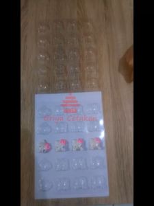 Griya Cetakan Coklat Karakter Kepala Kucing Cantik 20 cav Plastik