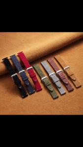 14mm 16mm 18mm 20mm 22mm Suede Watch Band Strap Quick Release Soft Calfskin Retro Brown Wristband Men Women Universal Bracelets