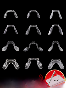 Glasses Nose Pad Plastic Soft Non-Slip Cover Glasses Rim Bracket Buckle Accessories Plug-in Saddle Nose Bridge Pad