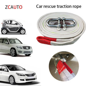 ZCAUTO 5/10 Ton tali penarik mobil tali derek penyelamat tali derek off-road truk trailer alat tas penyimpanan sabuk