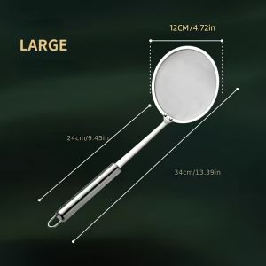 Fine Mesh 304 Stainless Steel Strainer Sieve Juice Egg Filter Colanders Coffee Tea Vegtables Filtering Food Kitchen Accessories