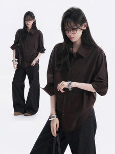 zuocisankon | Designer Summer Five Quarter Sleeve Shirt for Women