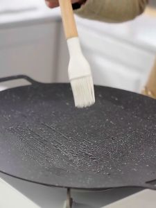 กระทะปิ้งย่าง ถาดปิั้งย่าง ทรงกลม เคลือบกันติด กระทะปิ้งย่างเกาหลี เตาย่าง ขนาด 24/28/32/38CM