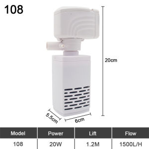 Aquarium Filter Pump Fish Tank Submersible Silent Air Oxygen Aerator Water Change Pump Aquarium Air Pump Wave Maker 220v
