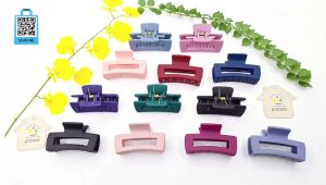 Kẹp tóc nữ hàn quốc cute phụ kiện bé gái kẹp càng cua nhiều răng trung gắp tóc nhám hình chữ nhật nhiều màu Hàn Quốc cao cấp - thương hiệu Vợ Chồng Tôi