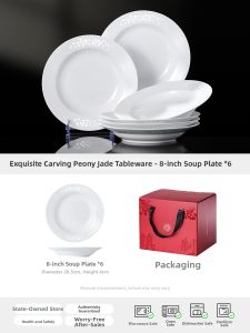 JINGDEZHEN | Microwave Safe Ceramic Bowl Set for New Home