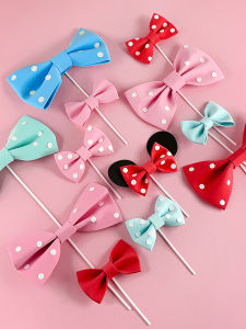 Simple Creative Butterfly Bowknot Birthday Cake Decoration EVA Sponge Baking Costume Decoration Plugin Dessert Table Flag