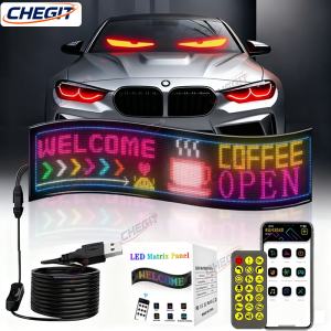 Led Sign Led Matrix Pixel Panel With Usb Power Bluetooth App Control Flexible Diy Programmable Lighting For Stores Holidays Car