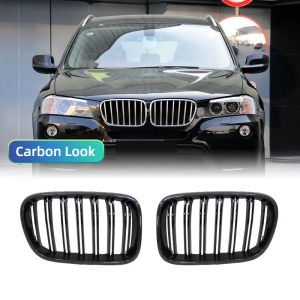 For BMW X3 F25 2010 2011 2012 2013 Front Kidney Grilles Matte Gloss Black Replacement Racing Bumper Body kit