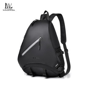 LouisWill Outdoor Chest Bag Men Women Multifunctional Hiking Bag Waterproof Crossbody Bow Bag Leisure Travel Shoulder Bag Lightweight Sports Fitness Bag Casual Camping Bag
