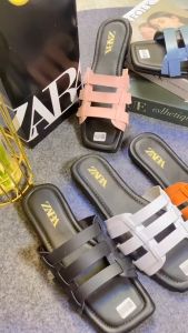 PROMO SANDAL SELOP ZARA FLAT KOREAN STYLE KEKINIAN KODE B4ANEW TERBARU