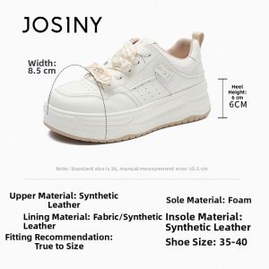 Josiny | Thick Sole Hidden Heel Womens Sneakers