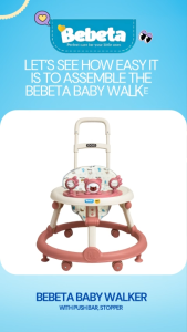 Bebeta Walker w/ Push Bar  Stopper Toys & Music