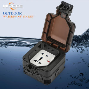 IP66 One Open Multifunctional Five Hole Waterproof Box Outdoor Waterproof Socket Rainproof Charging Socket Two Openings and Ten Holes Industrial Multifunctional Waterproof Box