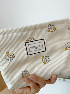 Original Homemade Puppy Corduroy Cosmetic Bag Minimalist Large Capacity Business Trip Portable Cosmetics Buggy Bag