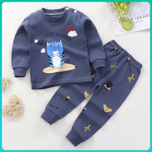 Bộ Đồ Lót Cotton Nguyên Chất Cho Trẻ Em Bộ Đồ Lót Mùa Thu Cho Bé Trai Và Bé Gái Quần Áo Trẻ Sơ Sinh Quần Áo Trẻ Em Mùa Thu