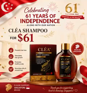 🇸🇬 Celebrating 61 Years of Singapores Independence  CLÉA Bo Ket Shampoo – Only $61