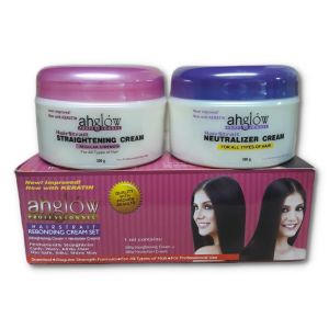 Authentic Ahglow Hair Rebonding Set 300grams 2in1 Straightener+Neutralizer