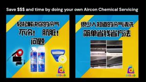 DidadiSG High Pressure Aircon Servicing kit (Chemical Cleaner / Cleaning / Service kit) Version 3