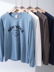 Áo Thun Nam Tay Dài Cổ Tròn Rộng Rãi Phong Cách Mỹ Cổ Điển Mùa Xuân Thu Mới Đa Năng Thường Ngày Áo Lót