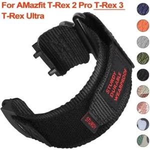 Nylon Loop Strap for Huami for Amazfit T-rex 2 3 Ultra Band for Amazfit Trex Pro TRex Tyrannosaurus Smartwatch Sport Bracelet
